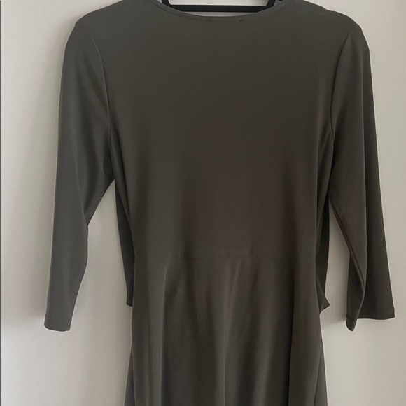 Joseph Ribkoff olive green faux wrap top - Picture 5 of 5